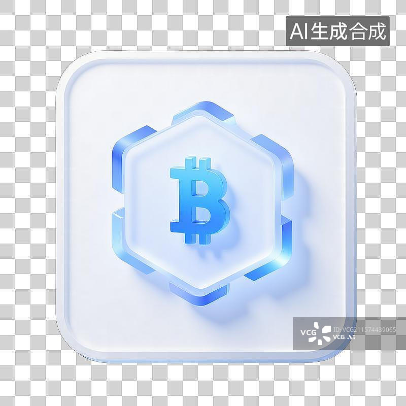 【AI数字艺术】区块链虚拟货币的财富象征图片素材