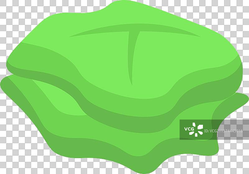 新鲜的绿色生菜叶堆成小堆图片素材