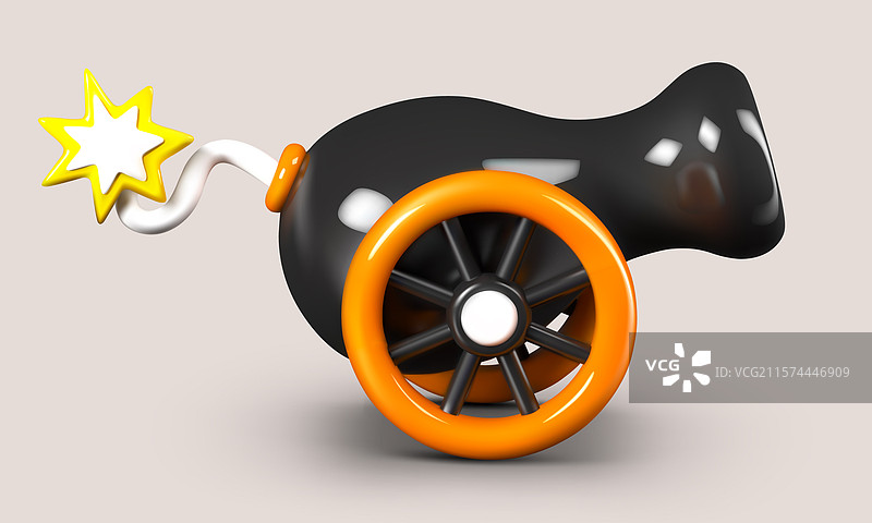 3D炮侧视图玩具火炮武器图片素材