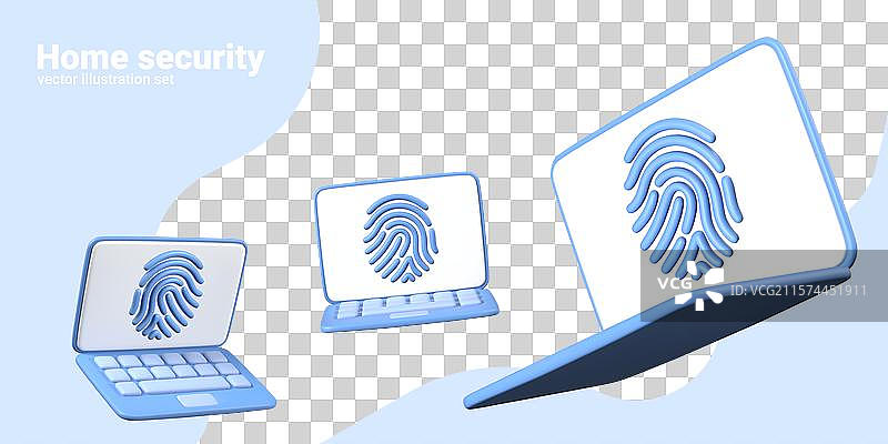 带有指纹的真实笔记本电脑屏幕图片素材