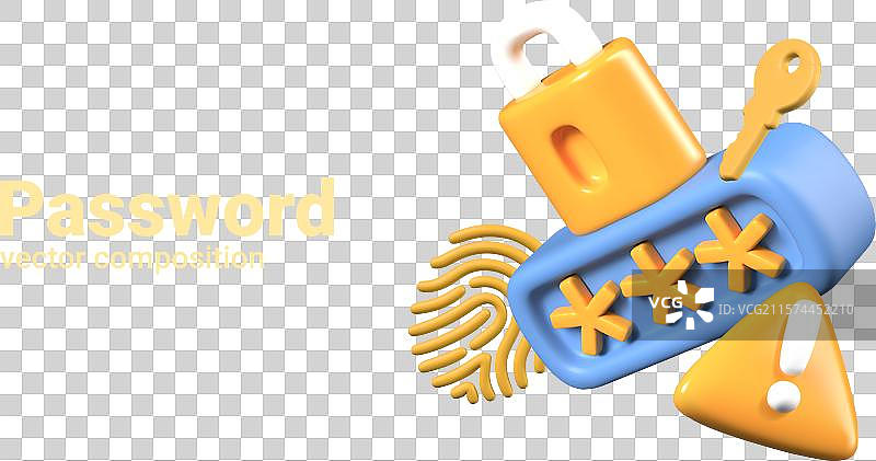 现代数字保护密码的概念图片素材