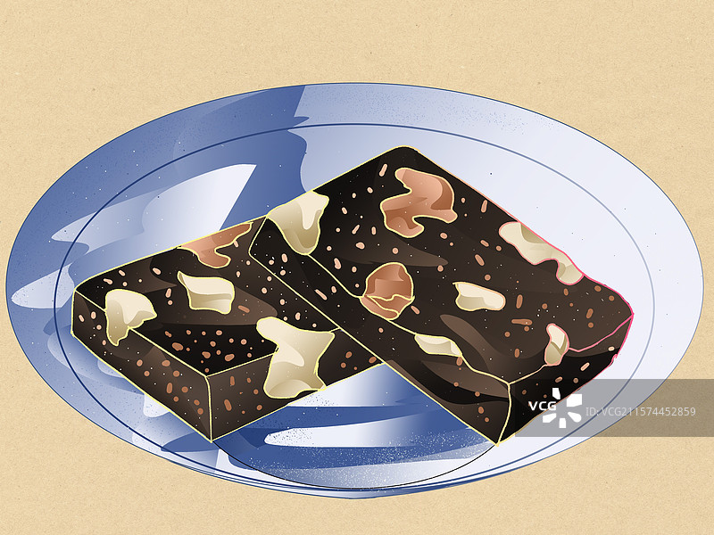 中药药材几片阿胶糕片老中医中草药药材国风插画元素复古纹理纸张保健食品中国医药师节图片素材