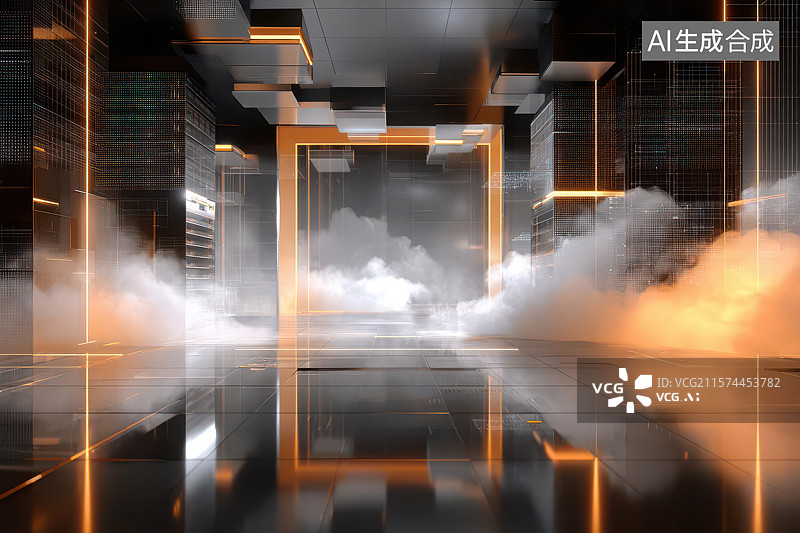 【AI数字艺术】未来数据服务器图片素材