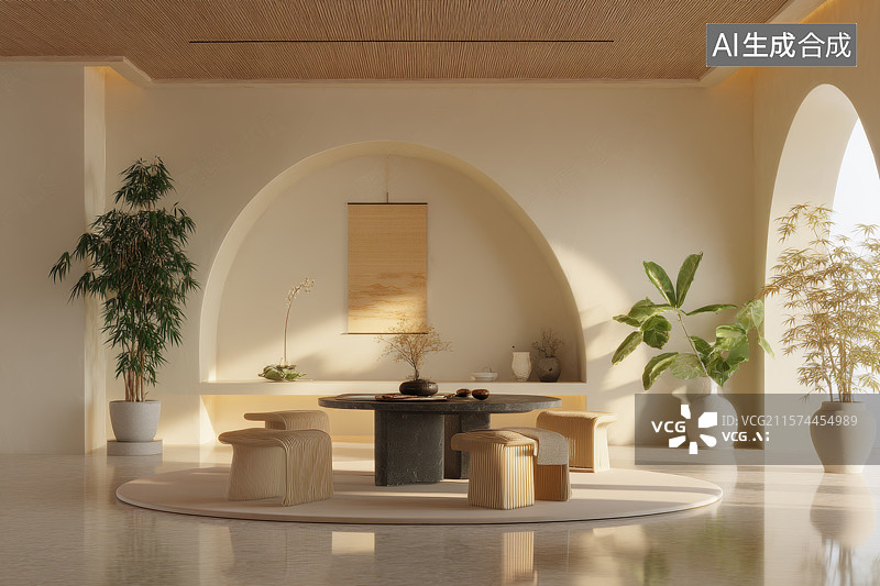 【AI数字艺术】国风意境禅意背景图片素材