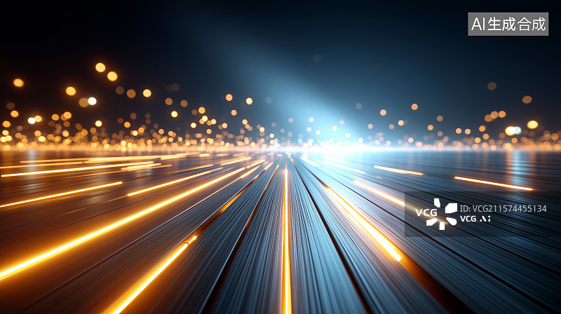 【AI数字艺术】未来科技隧道光影效果图片素材