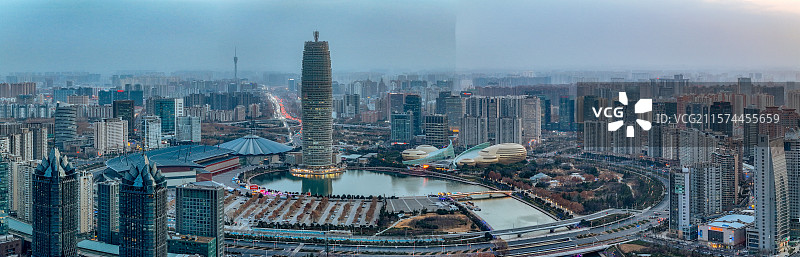 郑州 郑东新区 大玉米 地标 龙湖公园图片素材