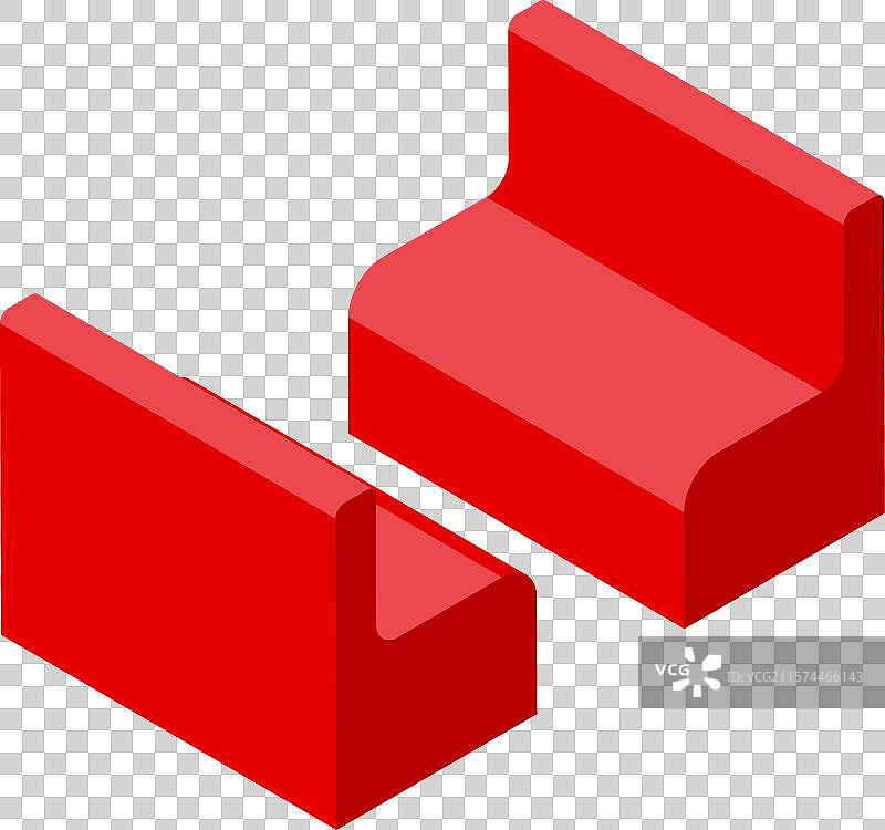 红色等候室座椅以等距方式排成一行图片素材