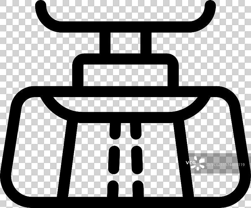 缆车在山路上空的索道上移动图片素材