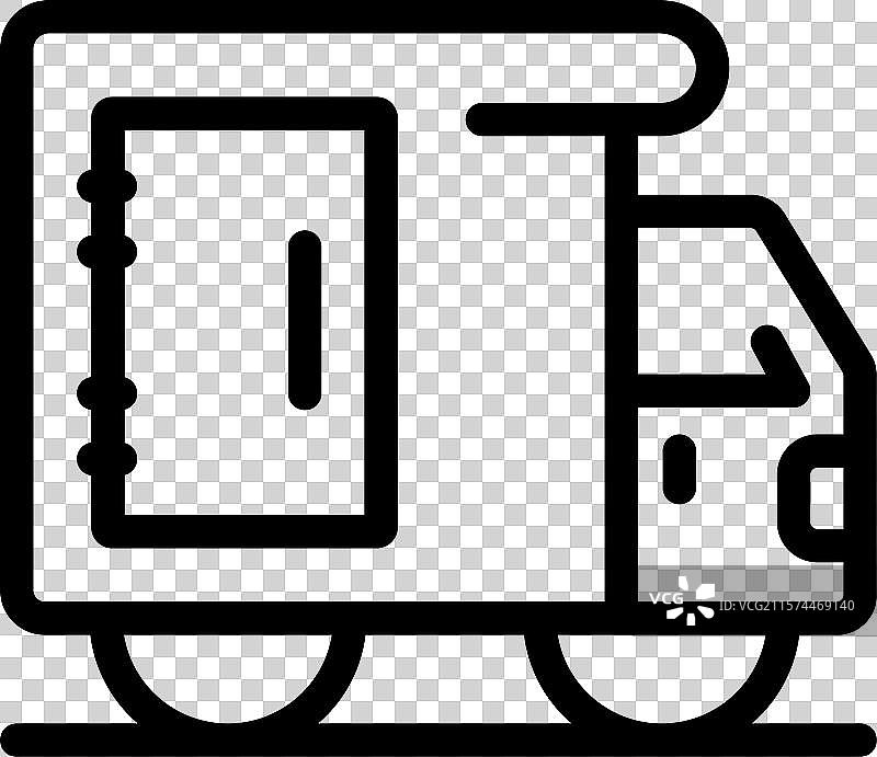 快递卡车运送包裹，传达快速的感觉图片素材