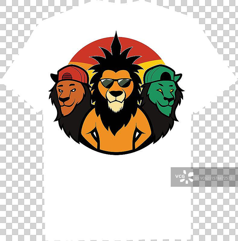 火焰鬃毛的凶猛狮子 - 艺术图片素材