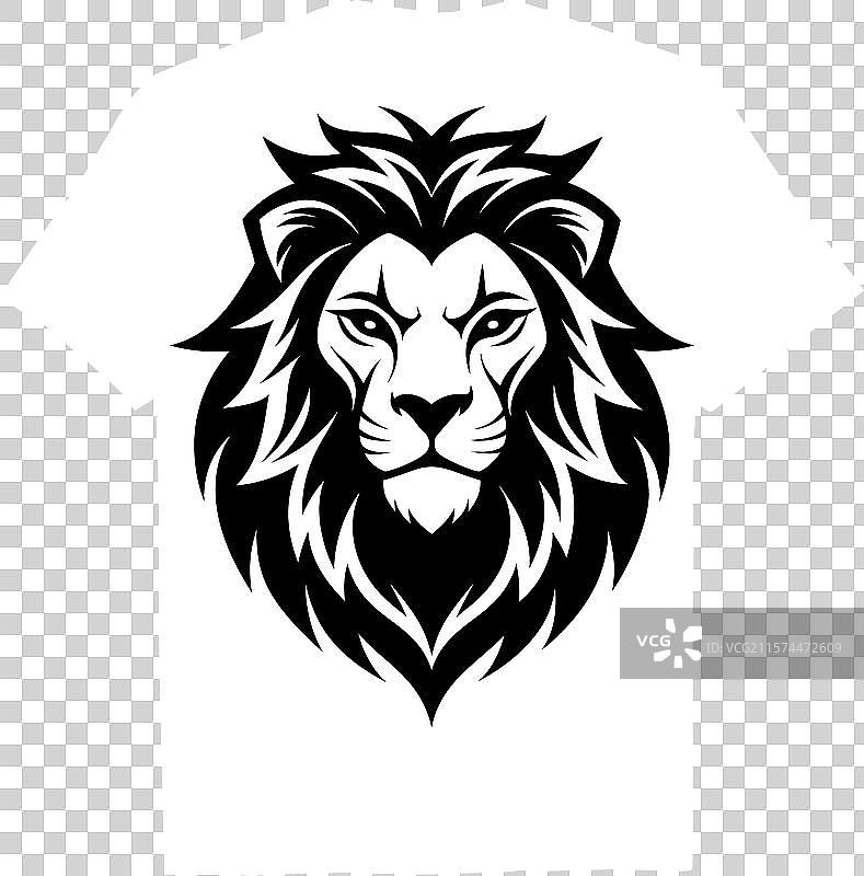 火焰鬃毛的凶猛狮子 - 艺术图片素材