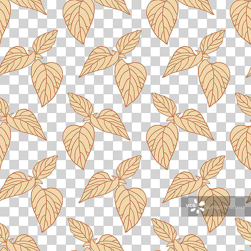 植物叶子花卉秋季无缝图案图片素材