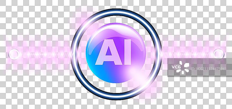 紫外线下的人工智能芯片组图片素材