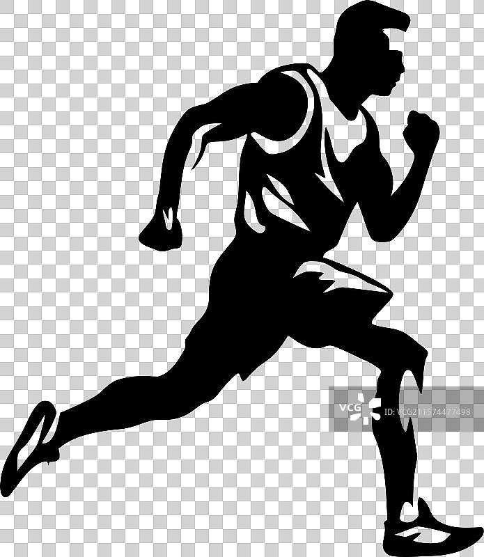 短跑运动员标志，快速的步伐图片素材