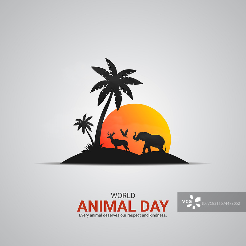 世界动物日创意设计图片素材