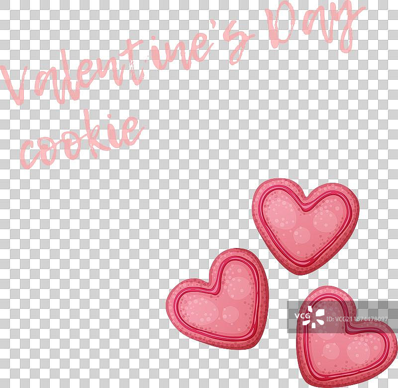 可爱的粉色搞笑饼干卡通图案图片素材