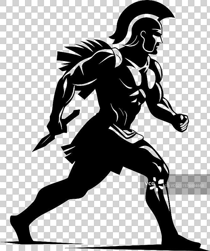 迅捷的斯巴达速度，奔跑的角斗士的速度图片素材