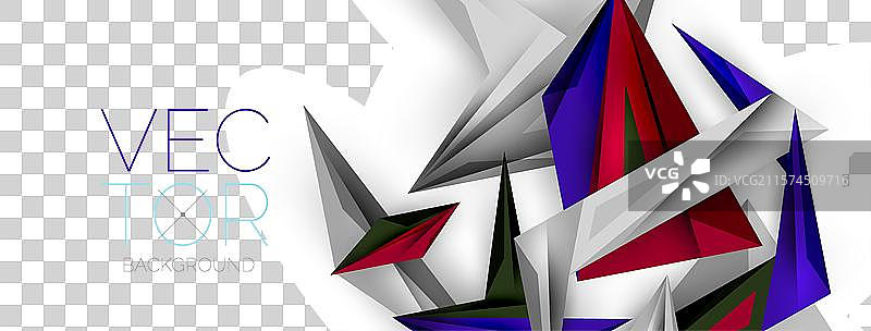 极简几何抽象背景低多边形图片素材