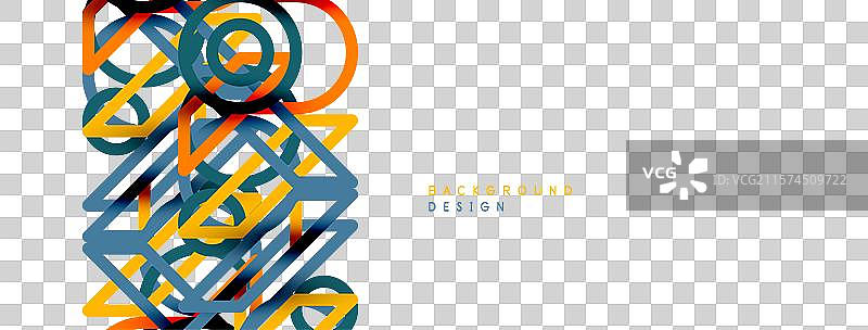 抽象背景 - 多彩的几何形状图片素材