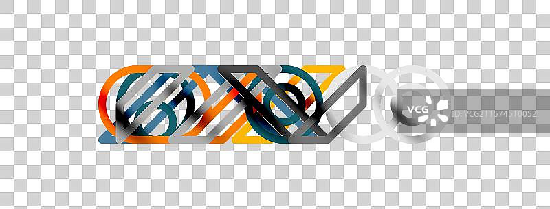 抽象背景 - 多彩的几何形状图片素材