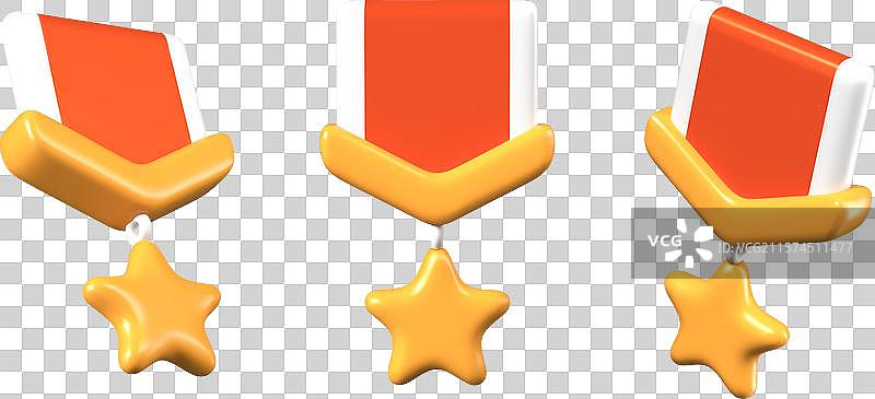 金色星星元素的订单设置图片素材