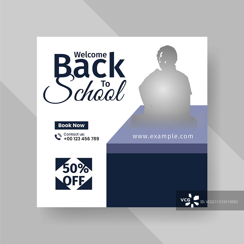 简单的返校社交媒体帖子图片素材