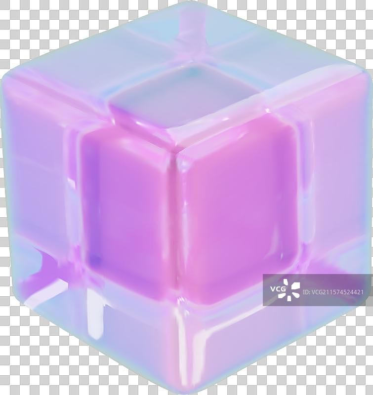 3D渲染玻璃立方体图片素材