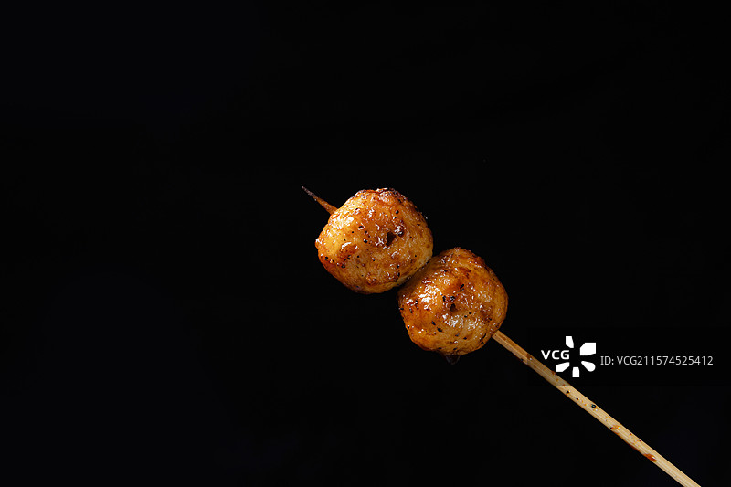 日式烧烤烧鸟串 烤肉丸图片素材