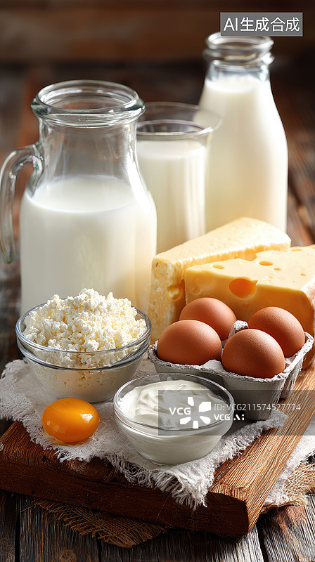 【AI数字艺术】牛奶奶制品图片素材