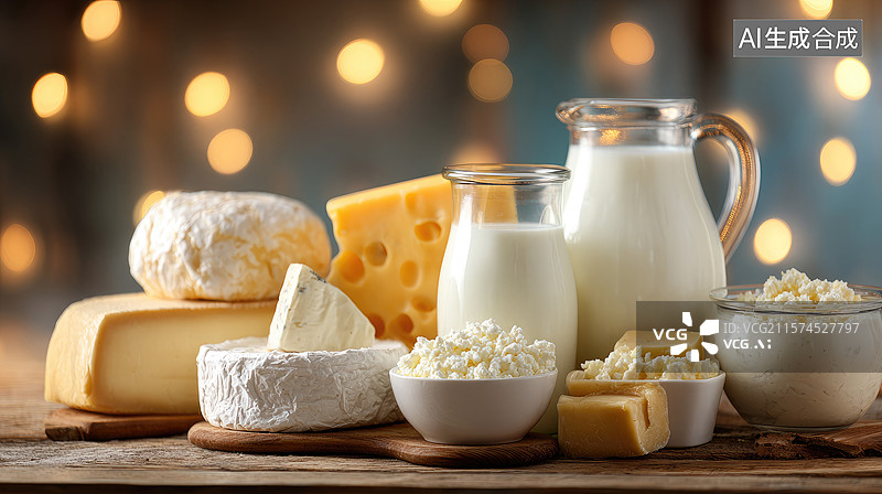 【AI数字艺术】牛奶奶制品图片素材
