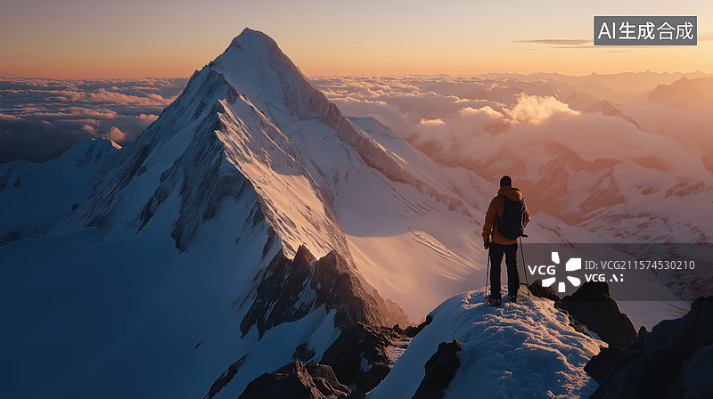 【AI数字艺术】攀登者图片素材