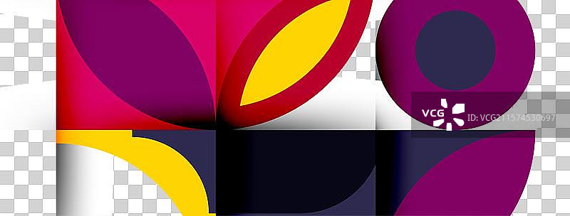 几何美丽的抽象圆形和花瓣图片素材