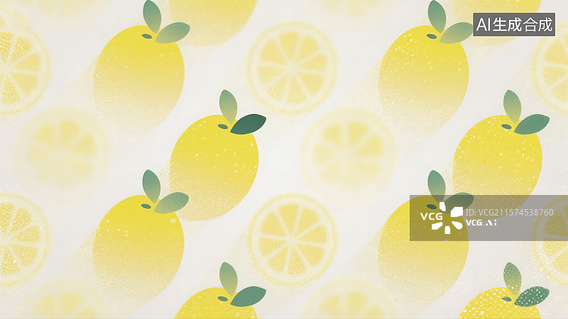 【AI数字艺术】柠檬插画图片素材