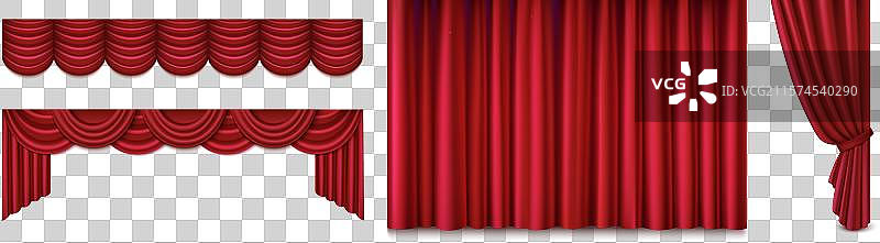 红色剧院舞台幕布图片素材