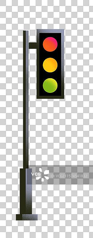 扁平噪点风格红绿灯元素插画图片素材