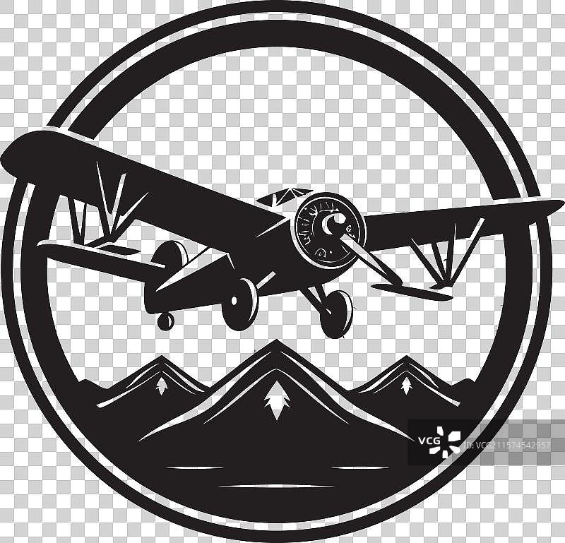 黑色机翼喷气机轮廓的卓越飞行器图片素材