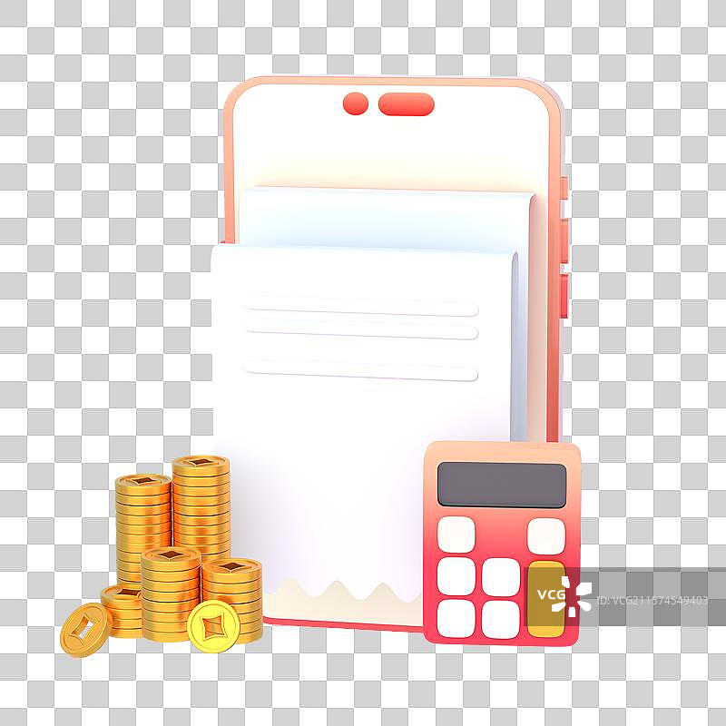 3D金融投资主题插画元素图片素材