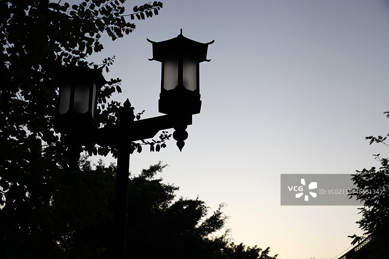 广西百色市田州区田州古城夕照图片素材