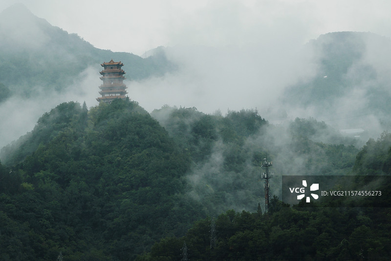 安康紫阳县城紫阳阁图片素材