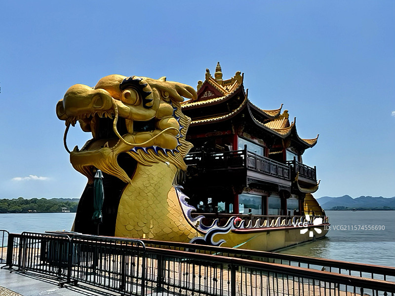 龙船（杭州西湖边）图片素材