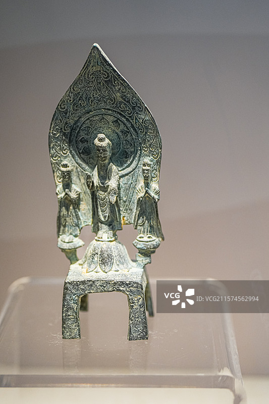 北齐 孔雀弥勒造像 博兴县龙华寺窖藏出土 滨州市博物馆图片素材