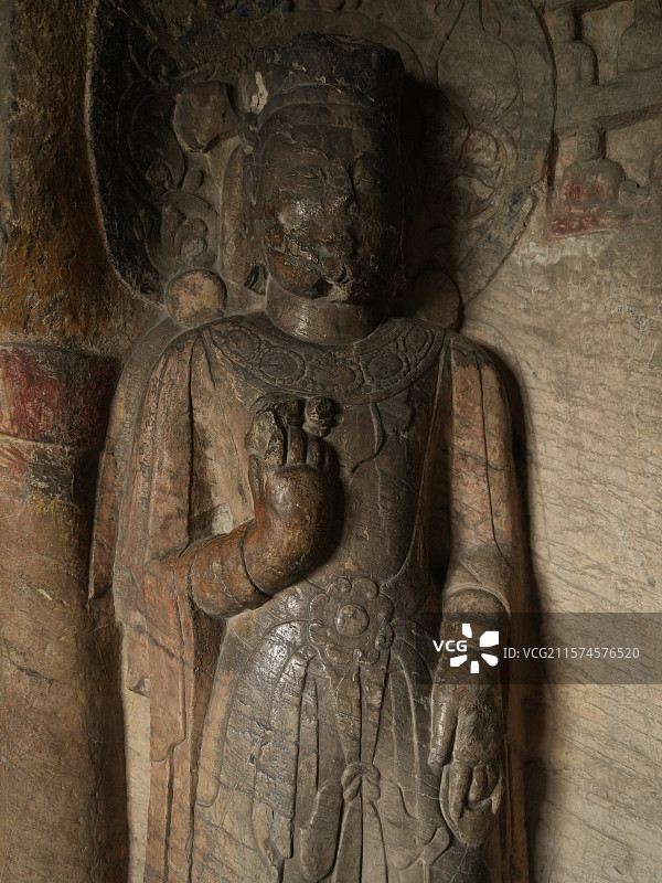 河北邯郸南响堂山佛像图片素材