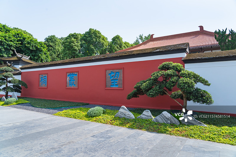 四川成都郫都区古望丛祠内右侧面图片素材