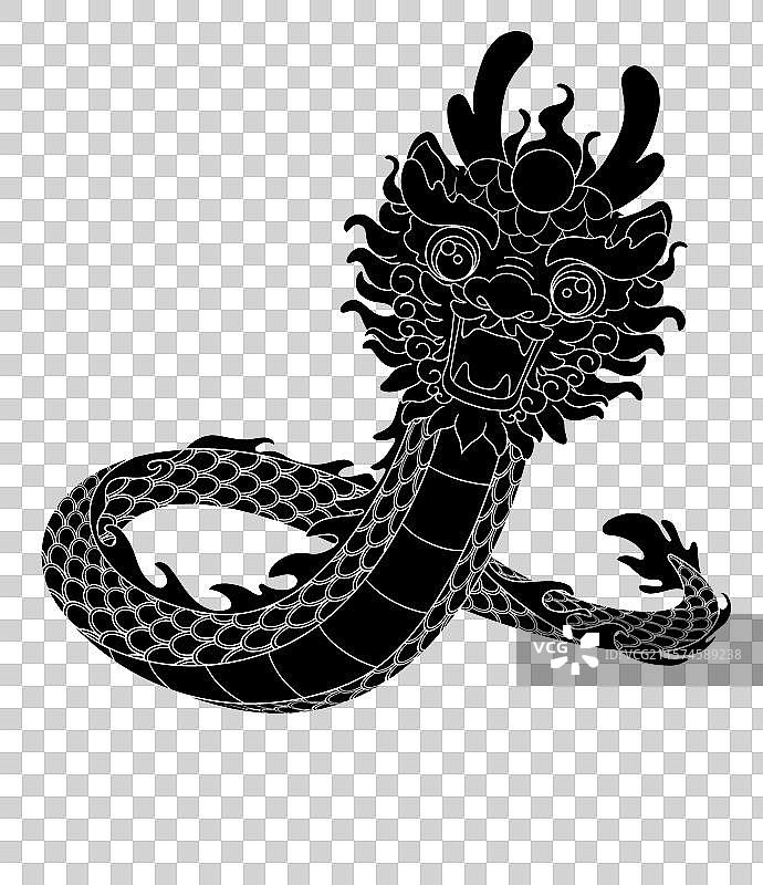 马年龙马精神生肖马IP舞龙插画图片素材