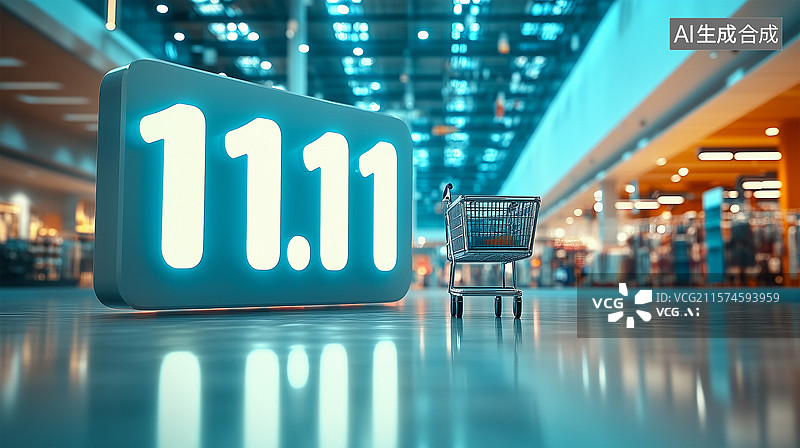 【AI数字艺术】双11 双十一 购物 消费概念图片图片素材