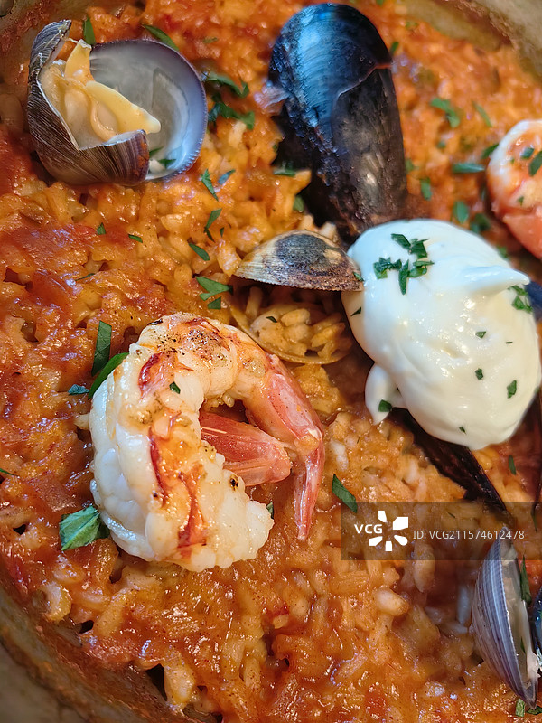 西班牙海鲜饭图片素材