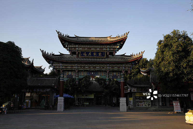 广西百色市田州古城大门图片素材