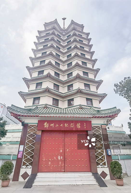 郑州地标建筑二七纪念塔图片素材