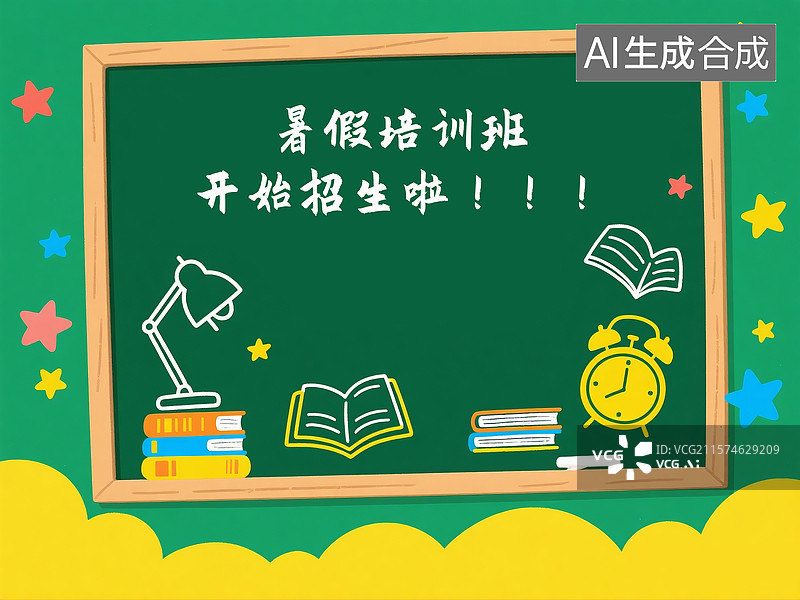 【AI数字艺术】暑假招生宣传图片素材