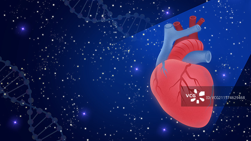 世界心脏日冠心病人体心脏医学高峰论坛暗蓝色图片素材